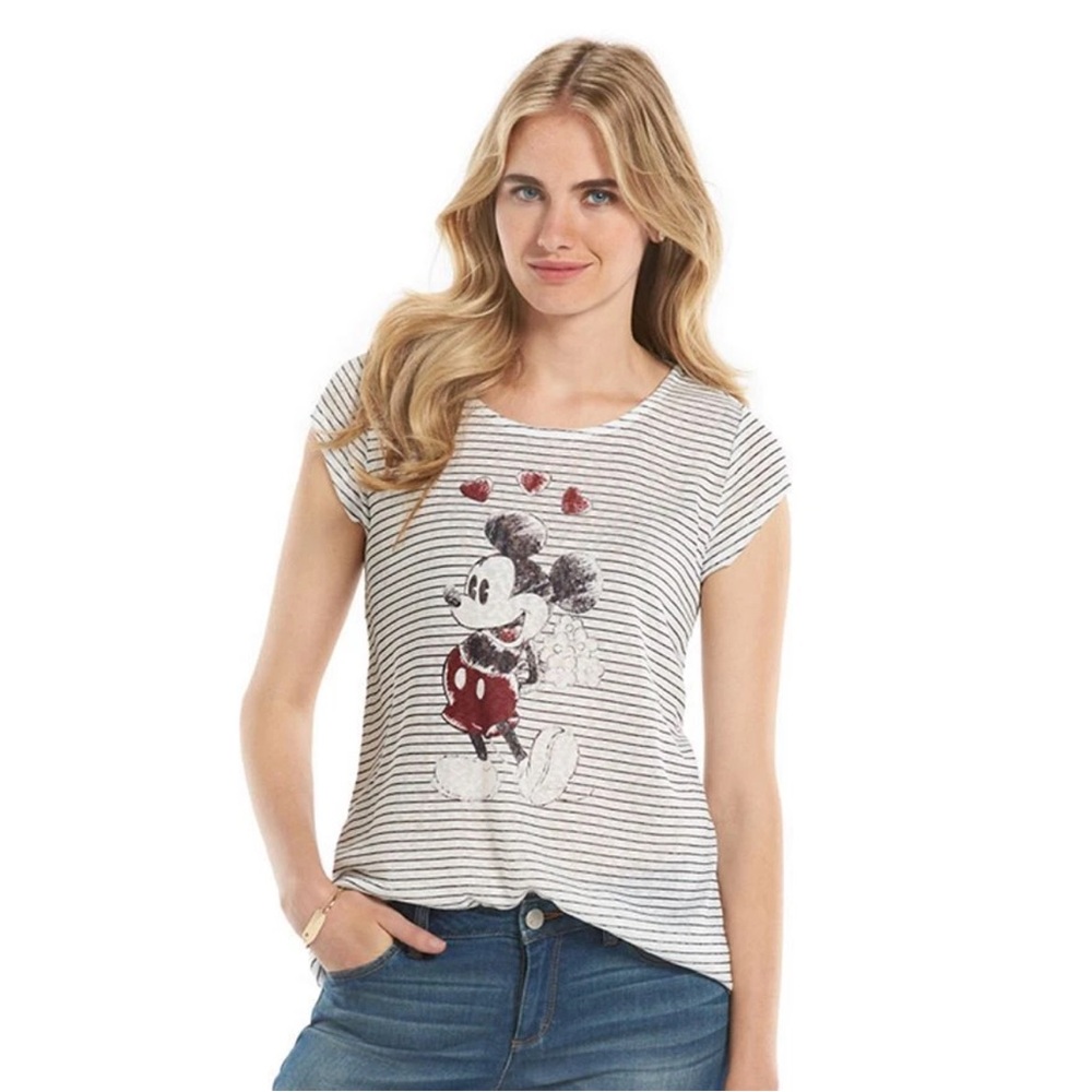 Disney/Lauren Conrad Mickey Striped Top Size Medium